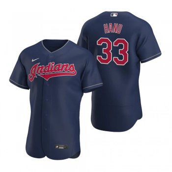 Men's Cleveland Indians Brad Hand Nike Navy Authentic 2020 Alternate Jersey