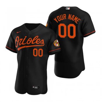 Men's Baltimore Orioles Custom Nike Black Authentic 2020 Alternate Jersey