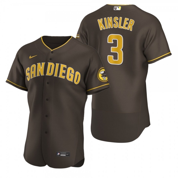 Men's San Diego Padres Ian Kinsler Nike Brown Authentic 2020 Alternate Jersey