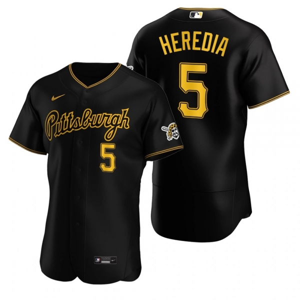 Men's Pittsburgh Pirates Guillermo Heredia Nike Black Authentic 2020 Alternate Jersey