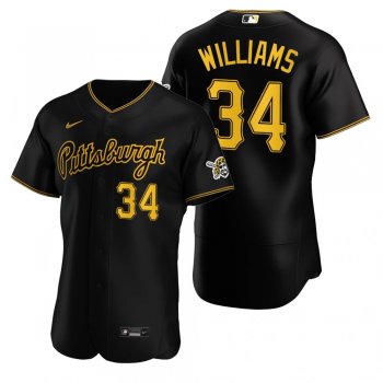 Men's Pittsburgh Pirates Trevor Williams Nike Black Authentic 2020 Alternate Jersey