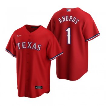 Men's Texas Rangers Elvis Andrus Nike Red 2020 Replica Alternate Jersey