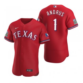 Men's Texas Rangers Elvis Andrus Nike Scarlet Authentic 2020 Alternate Jersey