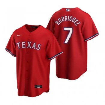 Men's Texas Rangers Ivan Rodriguez Nike Red 2020 Replica Alternate Jersey