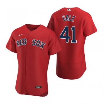 Men's Boston Red Sox Chris Sale Nike Red Authentic 2020 Alternate Jersey