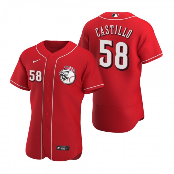 Men's Cincinnati Reds Luis Castillo Nike Scarlet Authentic 2020 Alternate Jersey