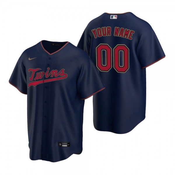 Minnesota Twins Custom Nike Navy 2020 Replica Alternate Jersey