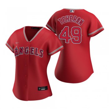 Women's Los Angeles Angels Julio Teheran Nike Red 2020 Replica Alternate Jersey