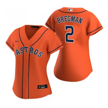 Women's Houston Astros Alex Bregman Nike Orange 2020 Replica Alternate Jersey