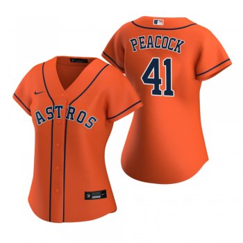 Women's Houston Astros Brad Peacock Nike Orange 2020 Replica Alternate Jersey