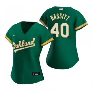 Women's Oakland Athletics Chris Bassitt Nike Kelly Green 2020 Replica Alternate Jersey