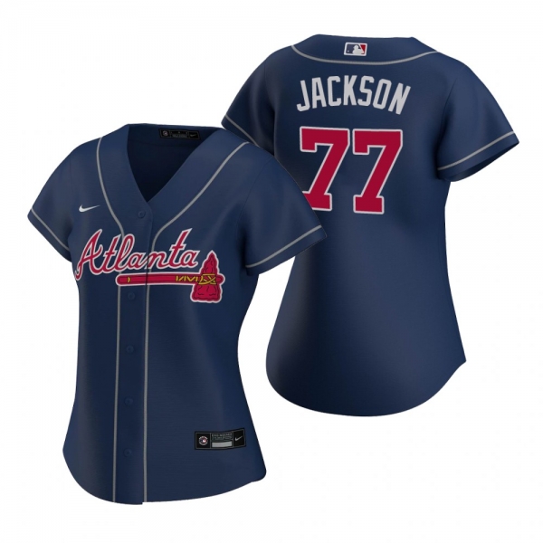 Women's Atlanta Braves Luke Jackson Nike Navy Replica 2020 Alternate Jersey