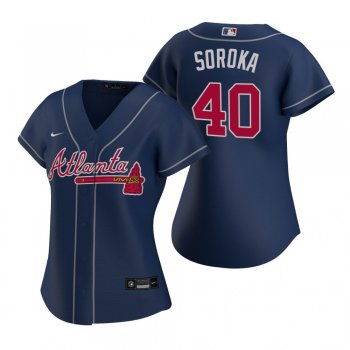 Women's Atlanta Braves Mike Soroka Nike Navy Replica 2020 Alternate Jersey