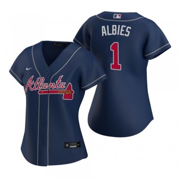 Women's Atlanta Braves Ozzie Albies Nike Navy Replica 2020 Alternate Jersey