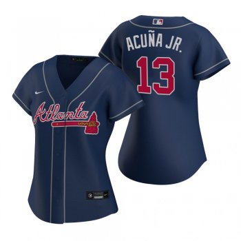 Women's Atlanta Braves Ronald Acuna Jr. Nike Navy Replica 2020 Alternate Jersey