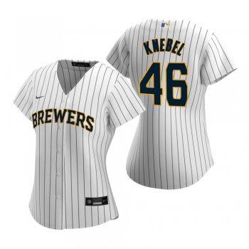 Women's Milwaukee Brewers Corey Knebel Nike White 2020 Replica Alternate Jersey