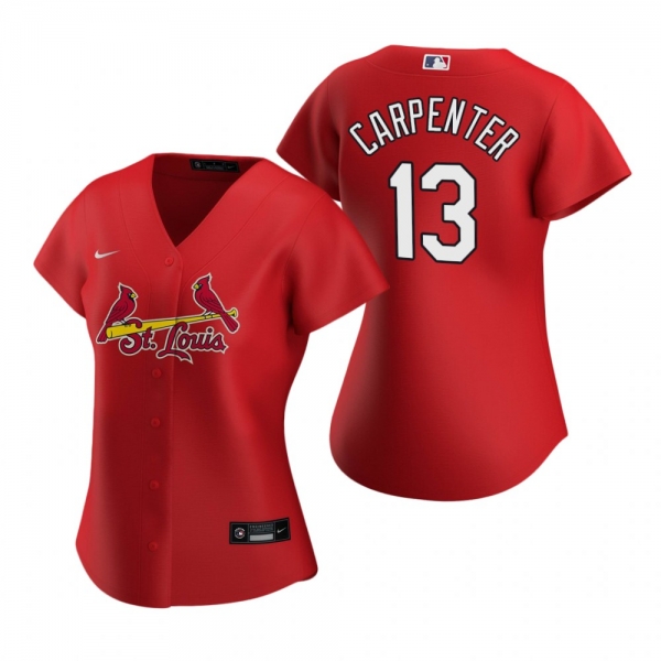 Women's St. Louis Cardinals Matt Carpenter Nike Red 2020 Replica Alternate Jersey