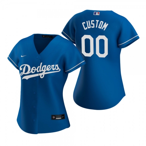 Women's Los Angeles Dodgers Custom Nike Royal 2020 Replica Alternate Jersey