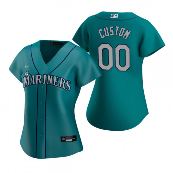 Women's Seattle Mariners Custom Nike Aqua 2020 Replica Alternate Jersey