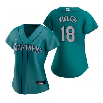 Women's Seattle Mariners Yusei Kikuchi Nike Aqua 2020 Replica Alternate Jersey