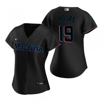 Women's Miami Marlins Miguel Rojas Nike Black Replica 2020 Alternate Jersey