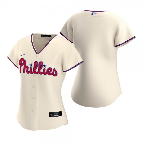 Women's Philadelphia Phillies Nike Cream 2020 Replica Alternate Jersey