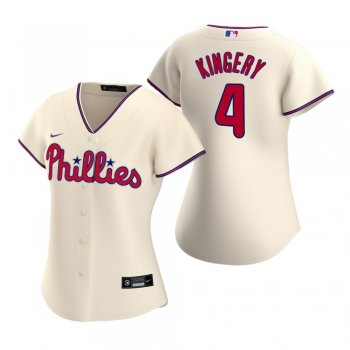 Women's Philadelphia Phillies Scott Kingery Nike Cream 2020 Replica Alternate Jersey