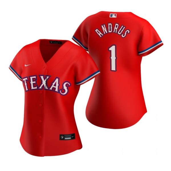 Women's Texas Rangers Elvis Andrus Nike Red 2020 Replica Alternate Jersey