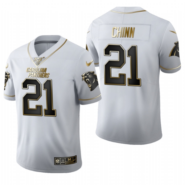 Panthers Jeremy Chinn White 2020 NFL Draft Golden Edition Jersey