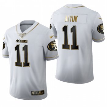 49ers Brandon Aiyuk White 2020 NFL Draft Golden Edition Jersey