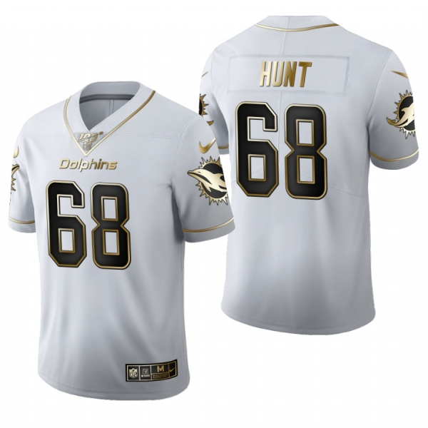 Dolphins Robert Hunt White 2020 NFL Draft Golden Edition Jersey