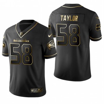 Seahawks Darrell Taylor Black 2020 NFL Draft Golden Edition Jersey