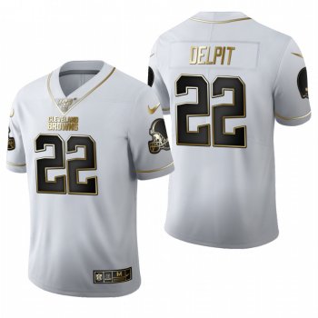 Browns Grant Delpit White 2020 NFL Draft Golden Edition Jersey