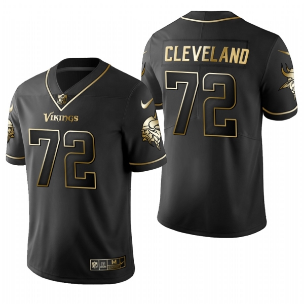 Vikings Ezra Cleveland Black 2020 NFL Draft Golden Edition Jersey