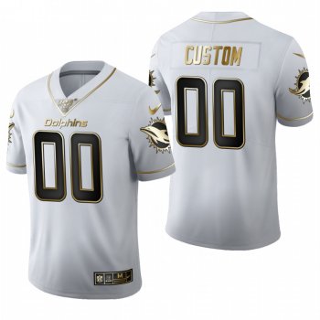 Dolphins Custom White 2020 NFL Draft Golden Edition Jersey