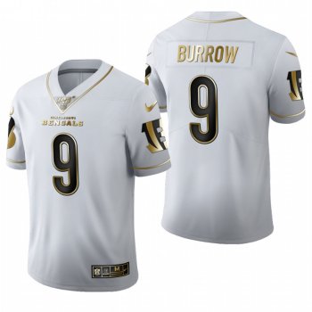 Bengals Joe Burrow White 2020 NFL Draft Golden Edition Jersey