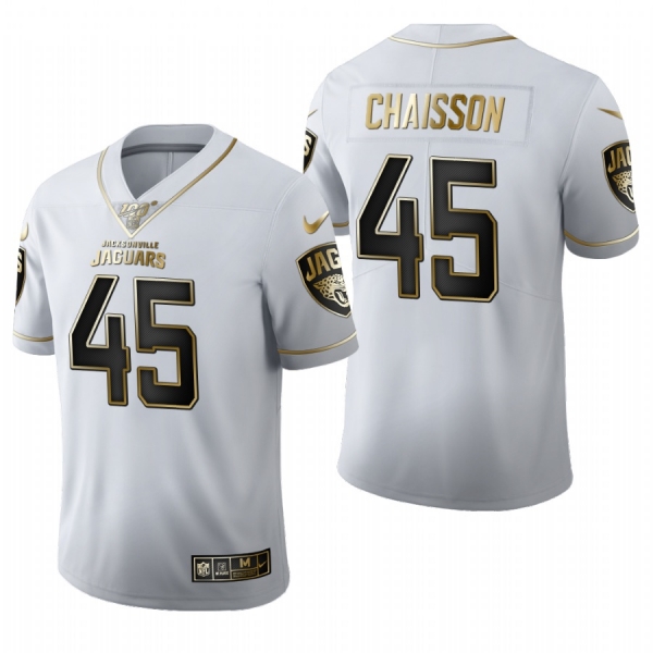 Jaguars K’Lavon Chaisson White 2020 NFL Draft Golden Edition Jersey