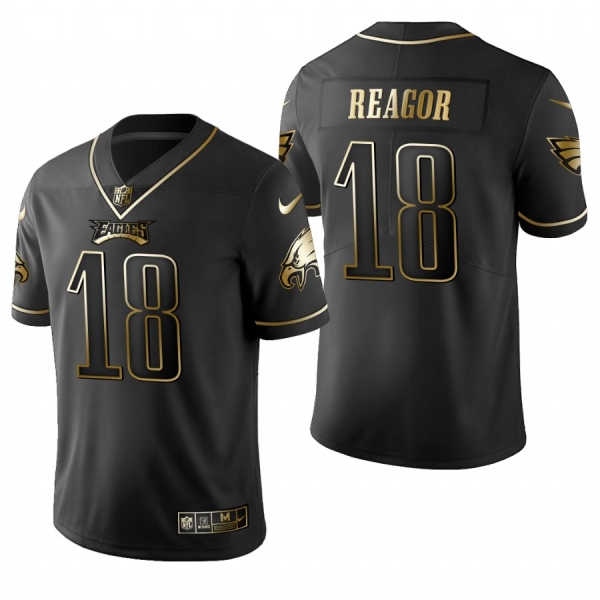 Eagles Jalen Reagor Black 2020 NFL Draft Golden Edition Jersey