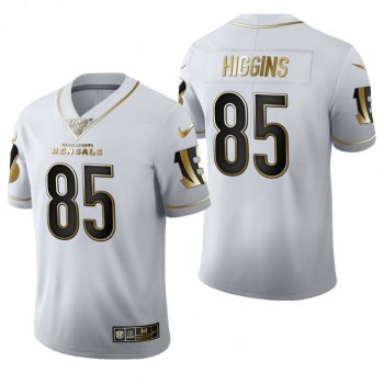 Bengals Tee Higgins White 2020 NFL Draft Golden Edition Jersey