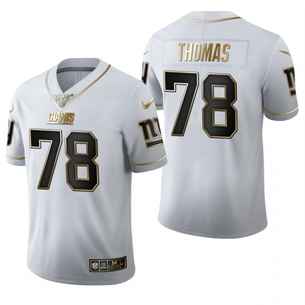 Giants Andrew Thomas White 2020 NFL Draft Golden Edition Jersey