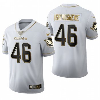 Dolphins Noah Igbinoghene White 2020 NFL Draft Golden Edition Jersey