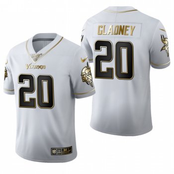 Vikings Jeff Gladney White 2020 NFL Draft Golden Edition Jersey