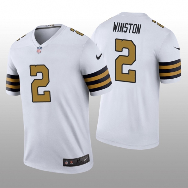 Men's New Orleans Saints Jameis Winston White Jersey Color Rush Legend