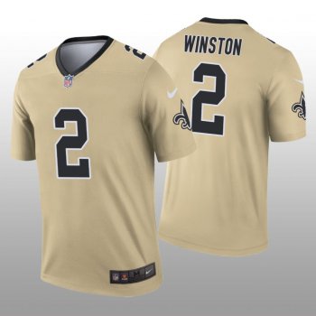 Men's New Orleans Saints Jameis Winston Gold Jersey Inverted Legend