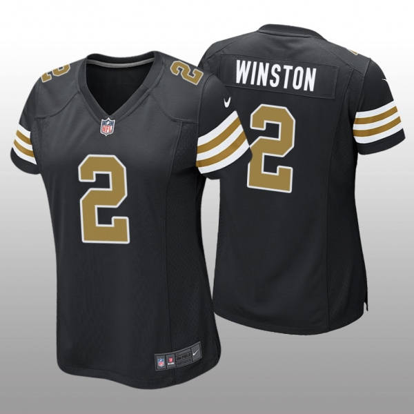 Women's New Orleans Saints Jameis Winston Black Jersey Alternate Game