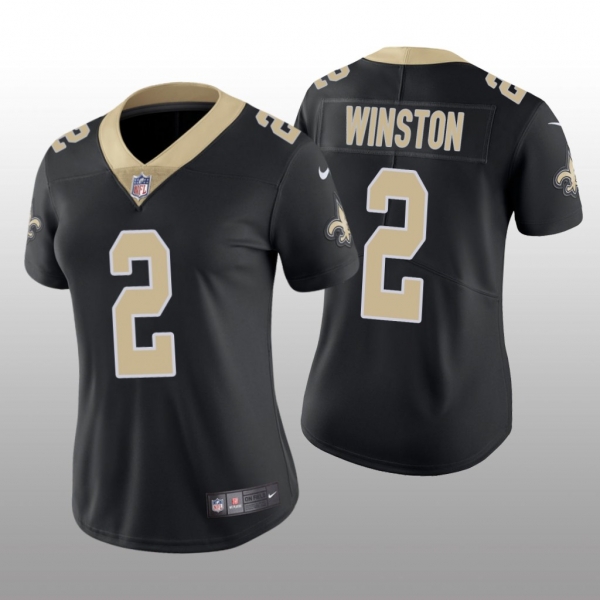 Women's New Orleans Saints Jameis Winston Black Jersey Vapor Limited