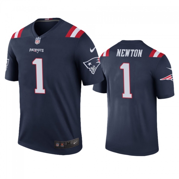 Men's New England Patriots Cam Newton Navy Color Rush Legend Jersey