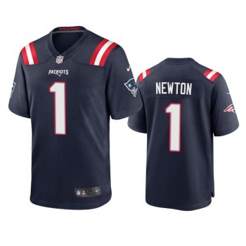 Men's New England Patriots Cam Newton Navy Game Jersey