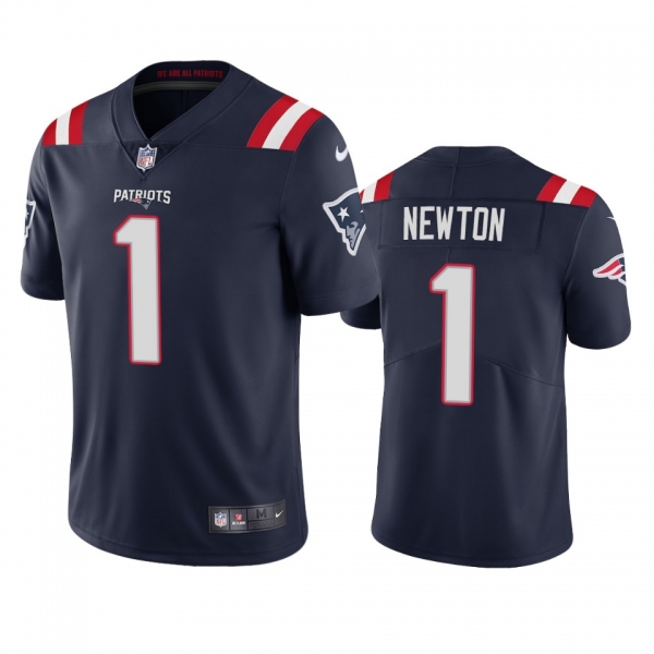 Men's New England Patriots Cam Newton Navy Vapor Limited Jersey