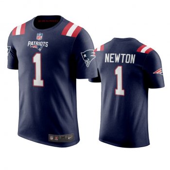 Men's New England Patriots Cam Newton Navy Name & Number T-shirt